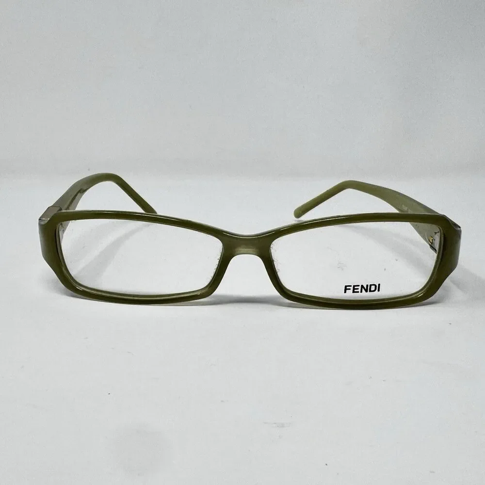 Fendi F866R 31G Olive Green Eyeglass Frames 53-13-135 Made in Italy